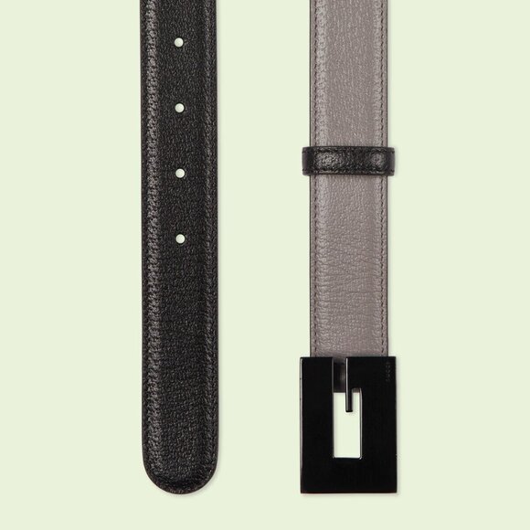NWT Gucci square G buckle bi-color leather belt - size 105-42 - Picture 1 of 8